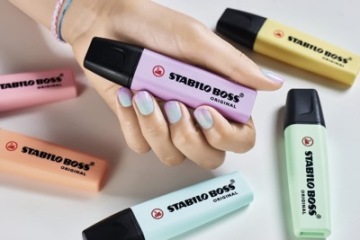 Хайлайтеры STABILO BOSS, набор из 15 цветов, подставка