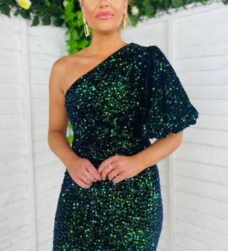 MIND sukienka wieczorowa prosta ELEGANCKA WESELNA KOLORY MODNA ŚWIĄTECZNA