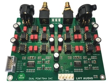 DAC PCB 2X PCM1794 WEJŚCIE I2S 24/192 XLR LHY