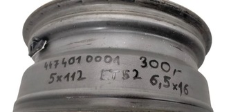 A4474010001 MERCEDES VITO W447 2014- RÁFKY OCELOVÉ 5X112 6,5X16 ET52