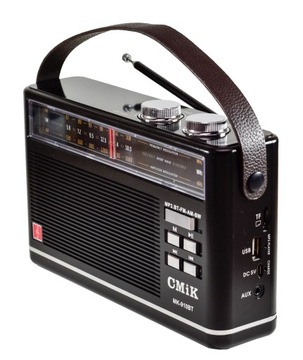 GŁOŚNIK BLUETOOTH RADIO FA AM SW BASS PENDRIVE R20 AKUMULATOR 18650 USB