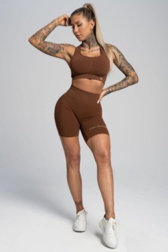 ШОРТЫ GYM GLAMOUR БАЙКЕРСКИЕ ШОРТЫ ШОКОЛАДНЫЕ S