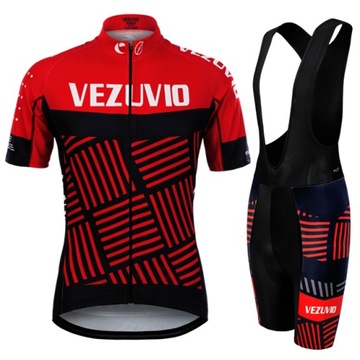 Męski komplet rowerowy Vezuvio Lava Red rozmiar S