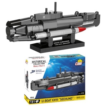 KLOCKI COBI 4846 OKRĘT U-BOAT XXVII SEEHUND PODWOD