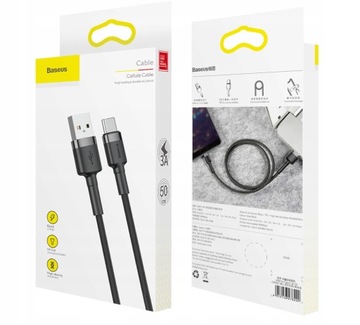 Кабель USB-C QC3.0 3A прочного нейлонового кабеля Baseus Cafule/шнур USB-C QC3.0 3A