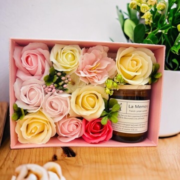 Мыло Flower Box цветы в коробке ПОДАРОК ​​ко Дню матери