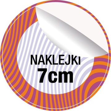 NAKLEJKI ETYKIETY z własnym LOGO okrągłe 7cm