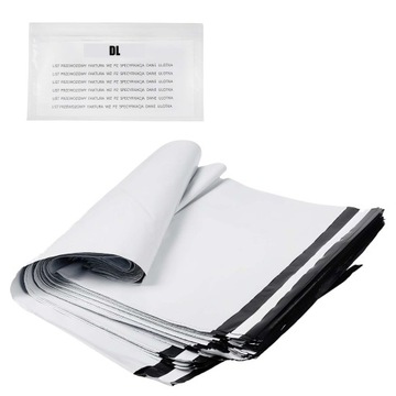 Zestaw 100 szt foliopaki kurierskie 40x50 przylgi