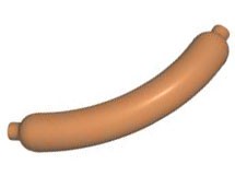 Lego 33078 jedzenie kiełbasa śr. nugatowy 1 szt N