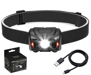 LATARKA LED CZOŁOWA CZOŁÓWKA USB AKUMULATOROWA