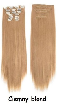 Светлые волосы для наращивания на ЗАЖИМАХ 60 см, как НАТУРАЛЬНЫЕ