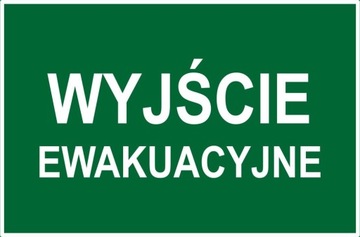 Nr.14 WYJŚCIE EWAKUACYJNE. (zielone) TABLICA