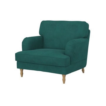 STOCKSUND Pokrycie fotela, Velvet Aqua