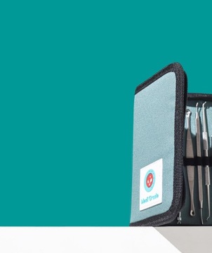 Zestaw do Usuwania Zaskórników Stal Nierdzewna PRO Oczyszczania Twarzy 13el