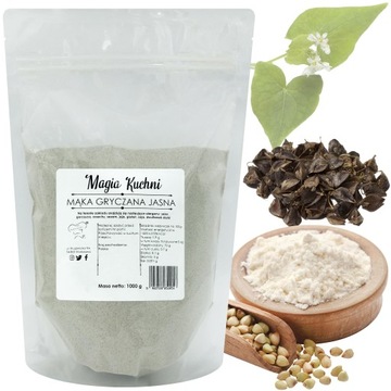 Mąka GRYCZANA 1kg JASNA mielona GRYKA naturalna
