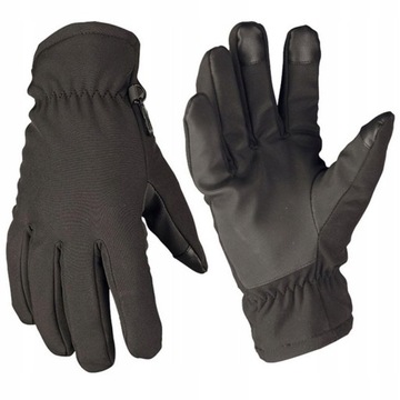 ПЕРЧАТКИ ЗИМНИЕ MIL-TEC SOFTSHELL THINSULATE TOUCH ЗИМНИЕ, ЧЕРНЫЕ M