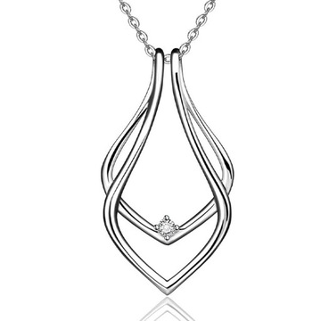 Zinc Alloy Simple Ring Holder Pendant Necklace