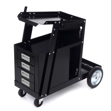 СВАРОЧНАЯ ТЕЛЕЖКА ДЛЯ СВАРОЧНЫХ МАШИН ПОЛКА С ВЫДВИЖНЫМИ ЯЩИКАМИ