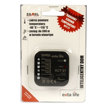 ДАТЧИК ТЕМПЕРАТУРЫ ZAMEL LIFE 4-КАНАЛЬНЫЙ RCT-21