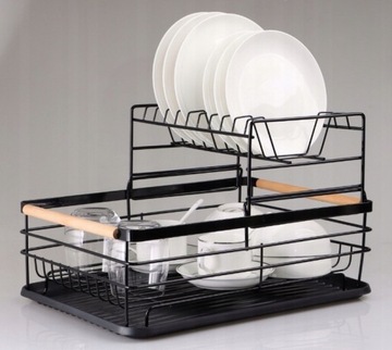 SUSZARKA DO NACZYŃ DWUPOZIOMOWA OCIEKACZ TALERZE
