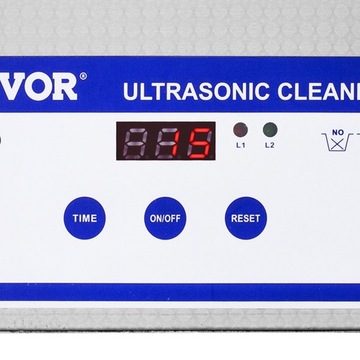 Цифровой ультразвуковой очиститель VEVOR 0,8 л 220 В LED