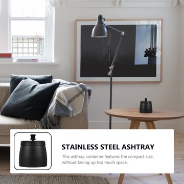 1шт пепельница из нержавеющей стали Dostic Black Me