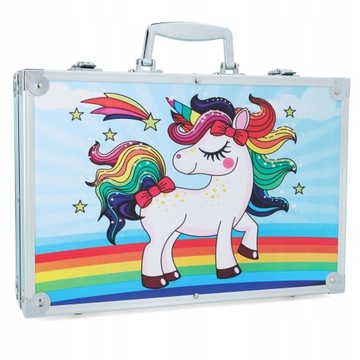 ХУДОЖЕСТВЕННЫЙ НАБОР ДЛЯ РАСКРАСКИ МЕЛКАМИ ЧЕМОДАН СИНИЙ 144 EL