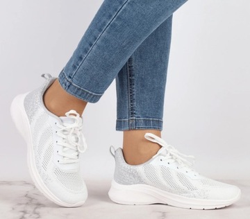 Szare adidasy damskie lekkie buty do biegania z miękką wkładką ROZ. 37
