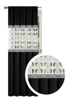 ZASŁONY 3D AŻUROWE WYCINANE LASEROWO 145x250 TAŚMA