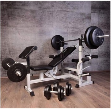 Брусья BENCH 6в1 + виниловые гири 98 кг