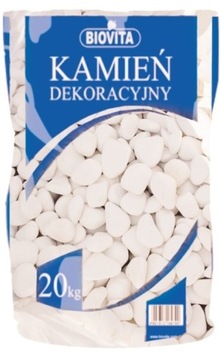 Белоснежная галька для садовых горшков на дорожках 1-3см 25кг