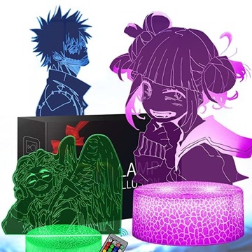Lampka nocna LED 3D ANIME NARUTO hologram 3xpanele