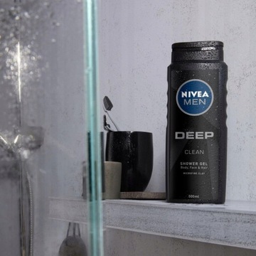 Гель для душа NIVEA MEN Deep Clean 2 x 500 мл