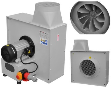 MOCNY WENTYLATOR PODCIŚNIENIOWY ODCIĄG 8000M3/H 5,5kW WZMOCNIONY WIRNIK