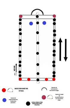 Żagiel przeciwsłoneczny rozsuwany 2x5m