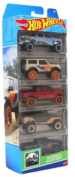 HOT WHEELS 5pak Autka Zestaw HLY74 ADVENTURES