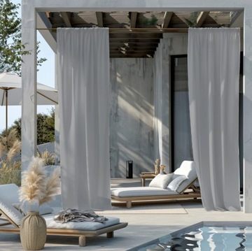 Патио шторы на балкон 140х250 GARBERS TUNNEL WHITE OUTDOOR FOR THE GARDEN