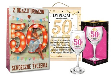 ORYGINALNY PREZENT NA 50 - GOTOWY ZESTAW DLA NIEJ
