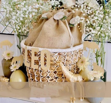 30X ЛЬНЯНАЯ СУМКА НА ШНУРЕ, МАЛЕНЬКАЯ, КОРИЧНЕВАЯ