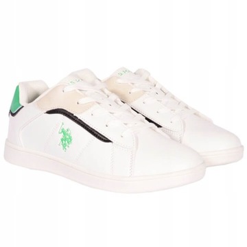 POLO RALPH LAUREN ASSN. Ecrok Sneakersy damskie ECROK006 białe