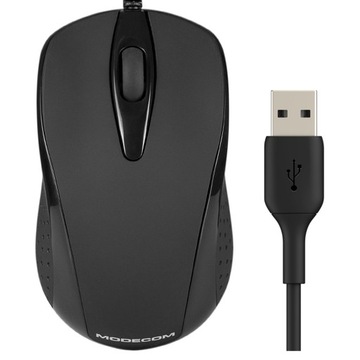 MYSZKA PRZEWODOWA USB MODECOM MC-M4 SENSOR OPTYCZNY CZARNA