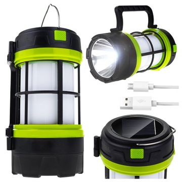 LAMPA KEMPINGOWA SOLARNA LED USB POWERBANK LATARKA