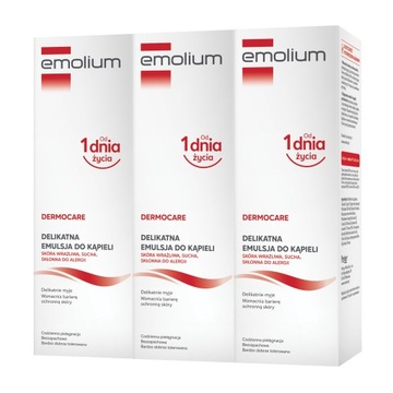 EMOLIUM DERMOCARE Emulsja Do Kąpieli 400 ML x3