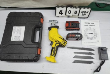 аккумуляторная садовая сабельная пила, аккумуляторная 21 В + 2 аккумулятора