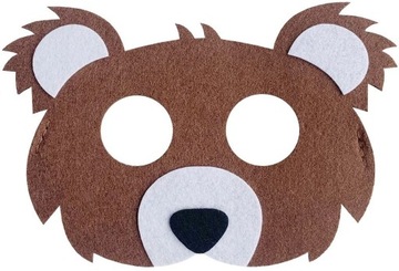 Maska Filcowa MIŚ Niedźwiadek Przebranie Strój Bal