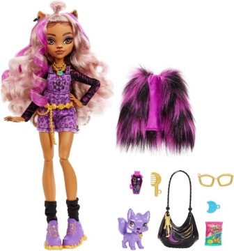 НАБОР КУКОЛ MONSTER HI CLAWDEEN WOLF, АКСЕССУАРЫ HHK52