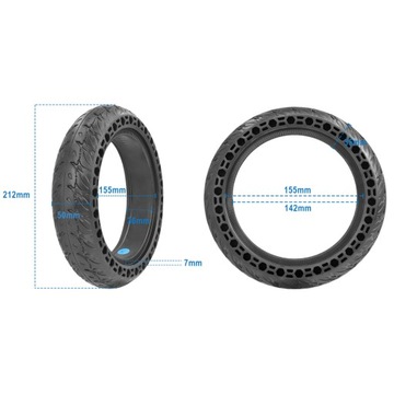 2x Opona Bezdętkowa do Xiaomi M365/M365 PRO/PRO 2/1S/Essential/Mi 3