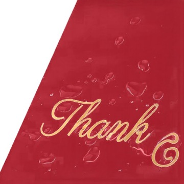 FOLIOPAKI KURIERSKIE CZERWONE Z RĄCZKĄ 310x420+70 50szt THANK YOU