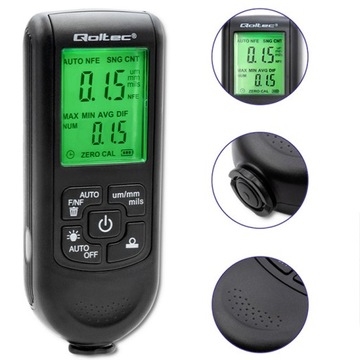 ИЗМЕРИТЕЛЬ ТОЛЩИНЫ КРАСКИ, ТЕСТЕР, ЖК-ЗОНД, 0 ~ 2000 мкм