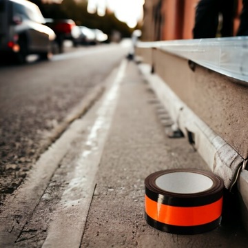 Лента предупредительная разметочная для признания недействительными дорожных знаков 50мм/33м